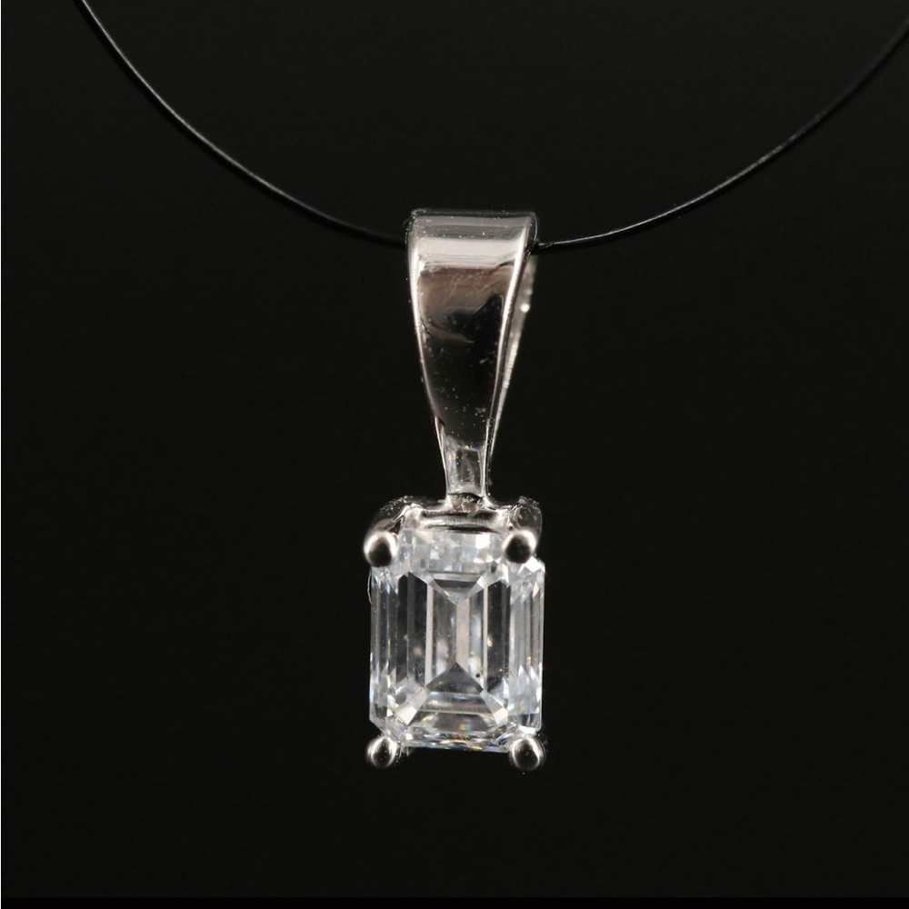 14K 0.42 CT Lab Grown Diamond Solitaire Pendant